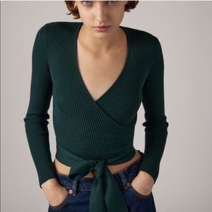 Zara Knit Wrap Top